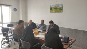 جلسه شهردار واعضای شورای اسلامی شهرمجلسی بارئیس آموزش وپرورش شهرستان مبارکه